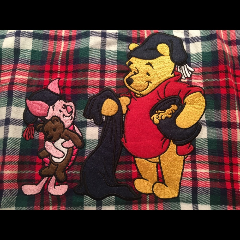 NWT Disney Winnie the Pooh Piglet Plaid NightShirt